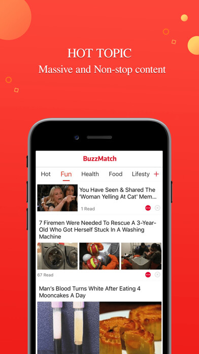 Emulate iPhone app BuzzMatch-Hot content using MyAndroid