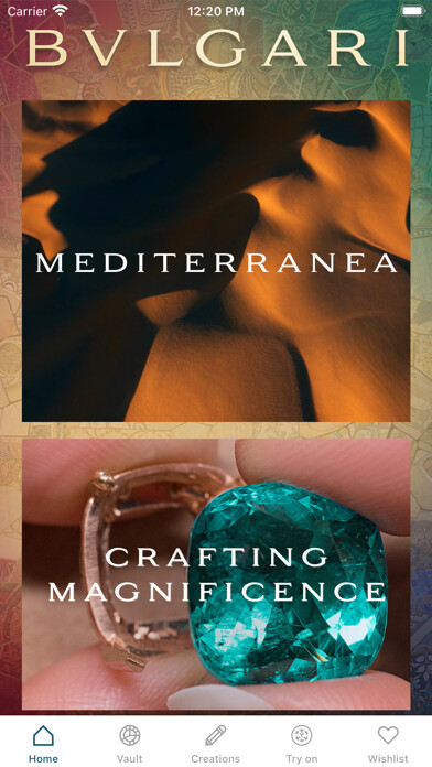 Emulate iPhone app Bvlgari Creations using MyAndroid Emulate iPhone app Bvlgari Creations using MyAndroid