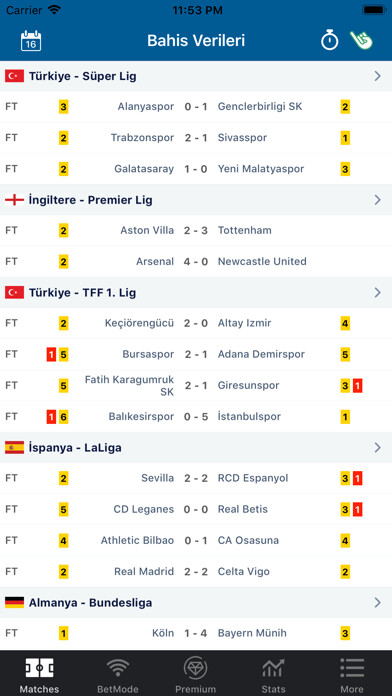 Emulate iPhone app BvScore: Live Sports Scores using MyAndroid Emulate iPhone app BvScore: Live Sports Scores using MyAndroid