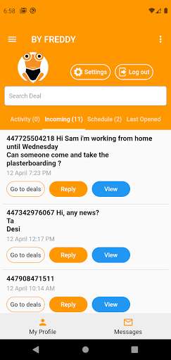 Run android online APK By Freddy from MyAndroid or emulate By Freddy using MyAndroid