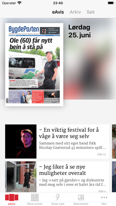 Emulate iPhone app Bygdeposten eAvis using MyAndroid Emulate iPhone app Bygdeposten eAvis using MyAndroid