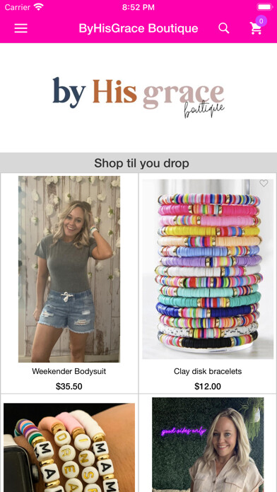 Emulate iPhone app ByHisGrace Boutique using MyAndroid Emulate iPhone app ByHisGrace Boutique using MyAndroid