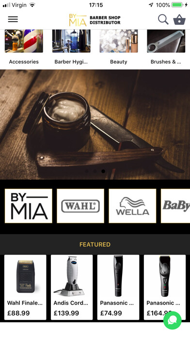 Emulate iPhone app Bymia Barber shop Distributor using MyAndroid