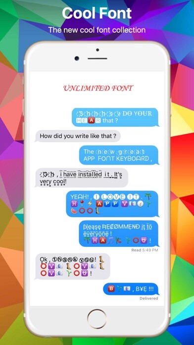Emulate iPhone app Byta Fonts™ using MyAndroid