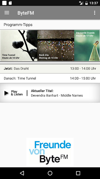 Run android online APK ByteFM Radio für gute Musik from MyAndroid or emulate ByteFM Radio für gute Musik using MyAndroid