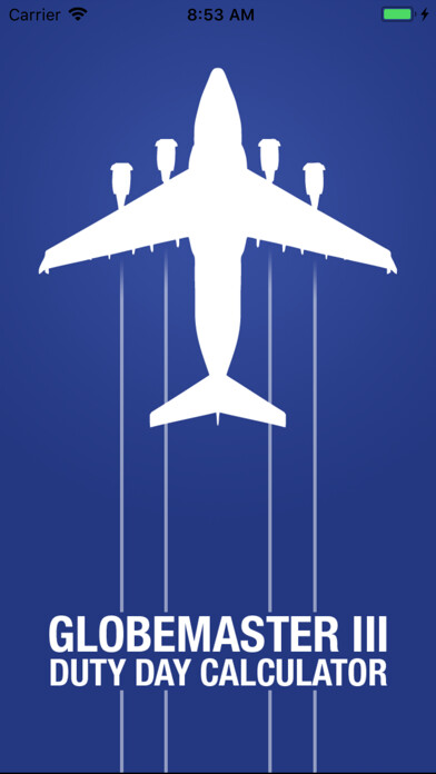 Emulate iPhone app C-17 Duty Day Calc using MyAndroid