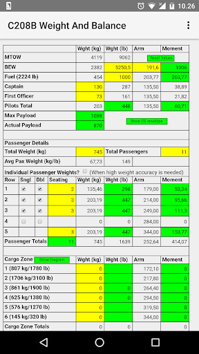 Emulate Android APK C208B Weight And Balance Emulate Android APK C208B Weight And Balance