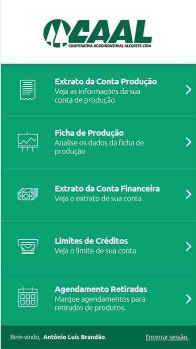 Emulate iPhone app Caal - Portal do Produtor using MyAndroid