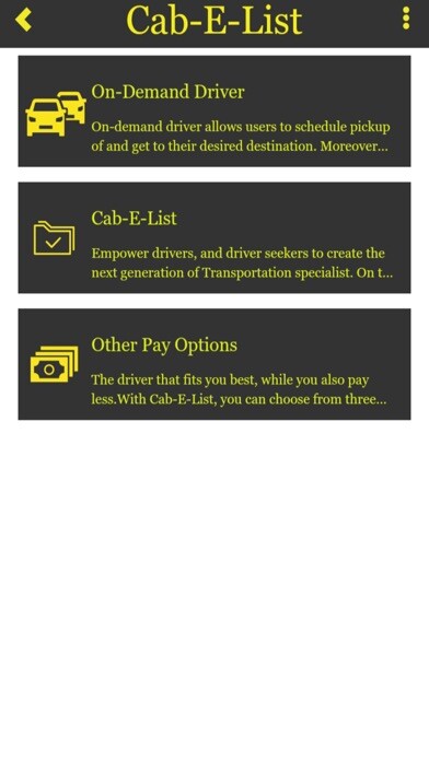 Run android online APK Cab-E-List from MyAndroid or emulate Cab-E-List using MyAndroid