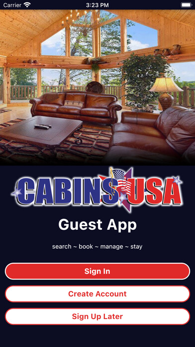 Emulate iPhone app Cabins USA Guest App using MyAndroid