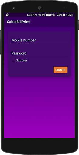 Run android online APK Cable Billing app Demo from MyAndroid or emulate Cable Billing app Demo using MyAndroid