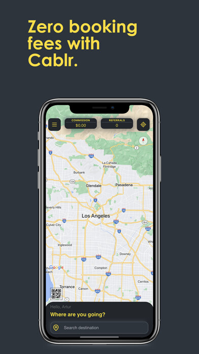 Emulate iPhone app Cablr - LAX pick up & drop off using MyAndroid