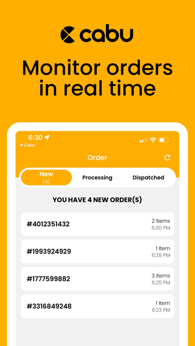 Emulate iPhone app Cabu Store - Manage orders using MyAndroid Emulate iPhone app Cabu Store - Manage orders using MyAndroid