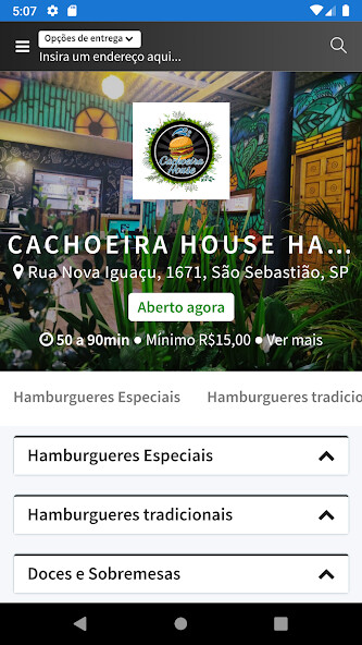 Run android online APK Cachoeira House Hamburgueria from MyAndroid or emulate Cachoeira House Hamburgueria using MyAndroid