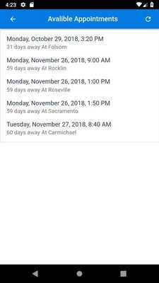 Emulate Android APK CA DMV Appointment FastFinder (Unreleased)