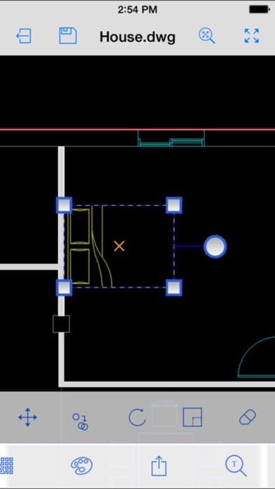 Emulate iPhone app CAD On The Go - edit 2D/3D AutoCAD DWG/DFX files using MyAndroid
