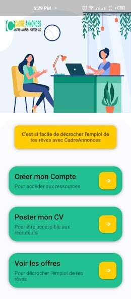 Run android online APK CadreAnnonces: Offres dEmploi from MyAndroid or emulate CadreAnnonces: Offres dEmploi using MyAndroid