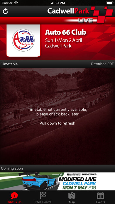 Emulate iPhone app Cadwell Park LIVE! using MyAndroid Emulate iPhone app Cadwell Park LIVE! using MyAndroid