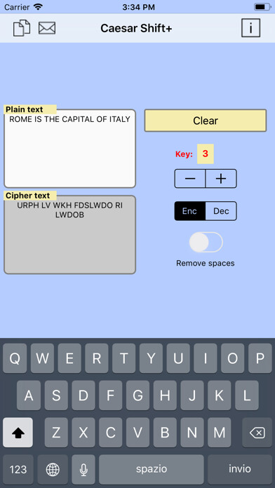 Emulate iPhone app Caesar Shift Plus using MyAndroid Emulate iPhone app Caesar Shift Plus using MyAndroid