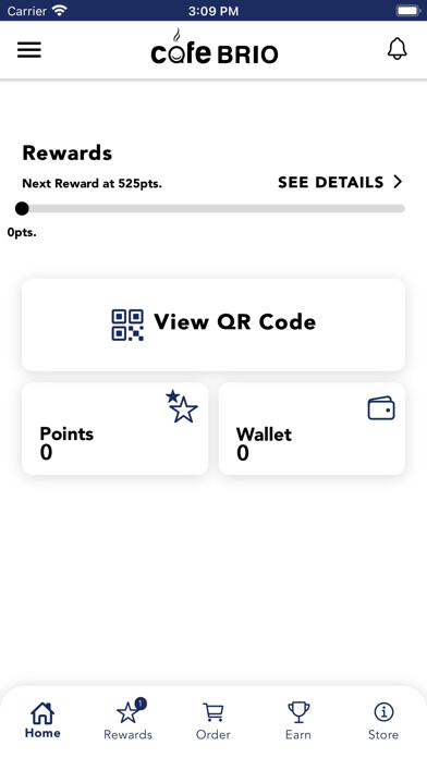 Emulate iPhone app Cafe Brio Rewards using MyAndroid Emulate iPhone app Cafe Brio Rewards using MyAndroid