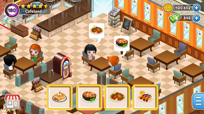 Emulate iPhone app Cafeland - Restaurant Cooking using MyAndroid