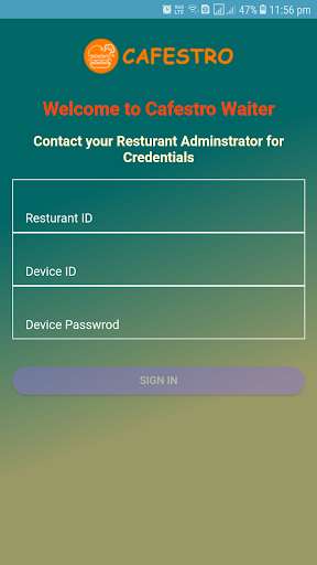 Run android online APK Cafestro Waiter from MyAndroid or emulate Cafestro Waiter using MyAndroid
