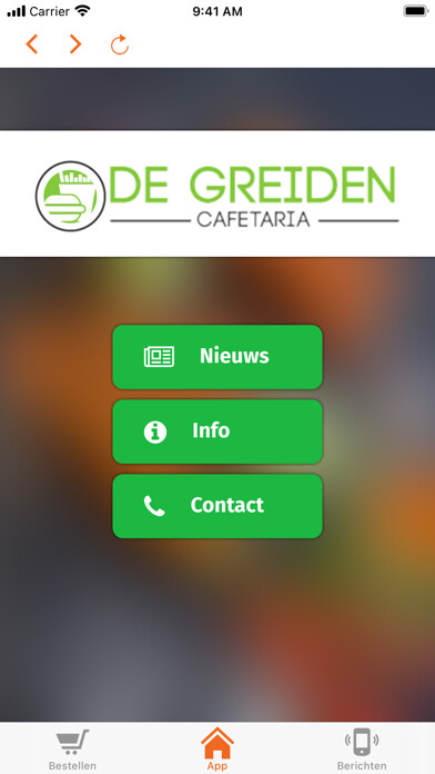 Emulate iPhone app Cafétaria De Greiden using MyAndroid Emulate iPhone app Cafétaria De Greiden using MyAndroid