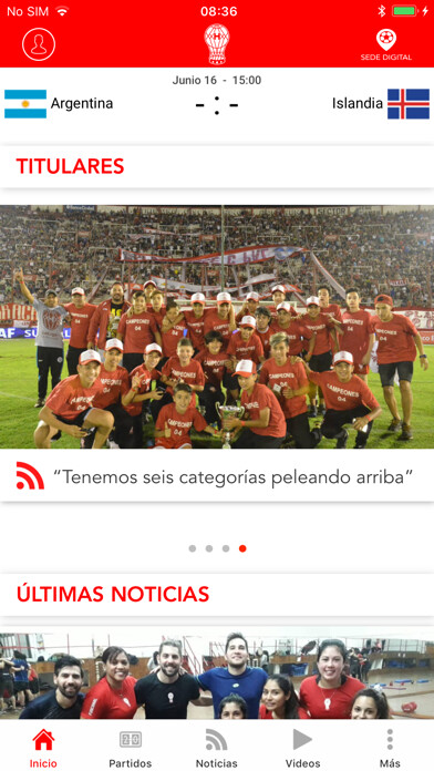 Emulate iPhone app C.A. Huracán Oficial using MyAndroid