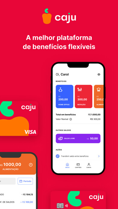 Emulate iPhone app Caju - Benefícios por inteiro using MyAndroid Emulate iPhone app Caju - Benefícios por inteiro using MyAndroid