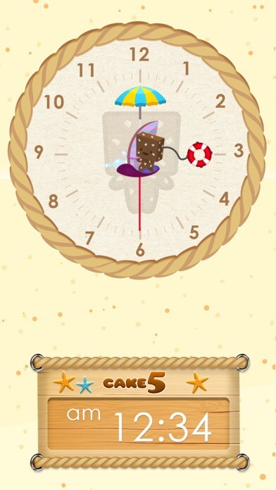 Emulate iPhone app Cake5 Clock using MyAndroid