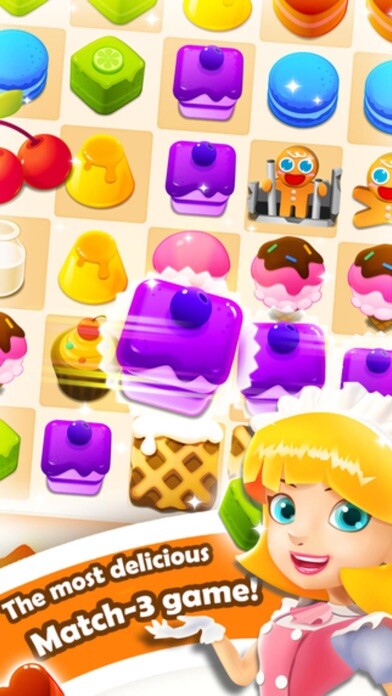 Emulate iPhone app Cake Crush Mania - 3 match puzzle game using MyAndroid Emulate iPhone app Cake Crush Mania - 3 match puzzle game using MyAndroid