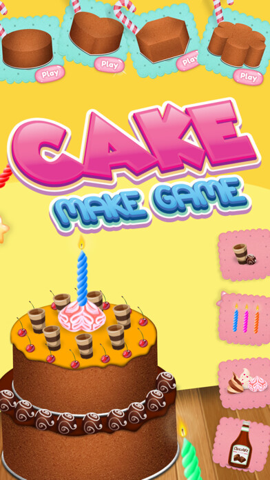 Emulate iPhone app Cake Maker Birthday Free Game using MyAndroid