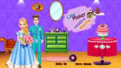 Emulate iPhone app Cake Maker Wedding Party using MyAndroid