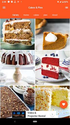 Run android online APK Cakes And Pies Recipes With Video Tutorials from MyAndroid or emulate Cakes And Pies Recipes With Video Tutorials using MyAndroid