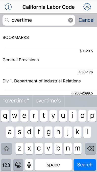 Emulate iPhone app CA Labor Code 2023 using MyAndroid