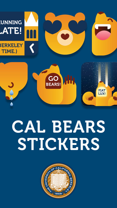 Emulate iPhone app Cal Bears Stickers using MyAndroid