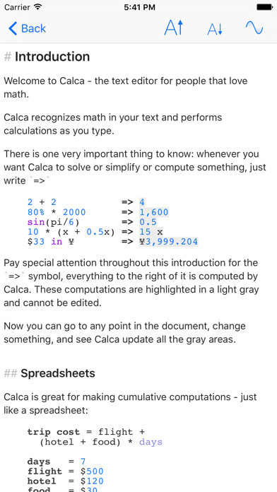 Emulate iPhone app Calca using MyAndroid