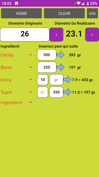 Run android online APK Calcolatrice Da Cucina from MyAndroid or emulate Calcolatrice Da Cucina using MyAndroid