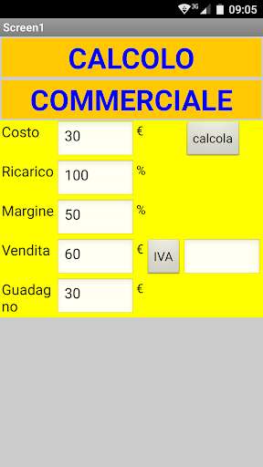Run android online APK Calcolo Commerciale from MyAndroid or emulate Calcolo Commerciale using MyAndroid