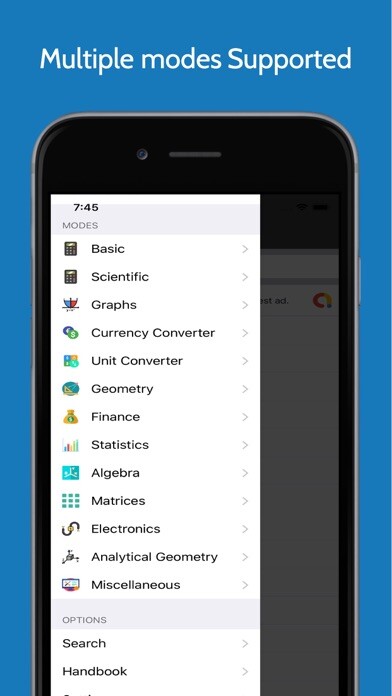 Emulate iPhone app CalcSmpl Scientific Calculator using MyAndroid