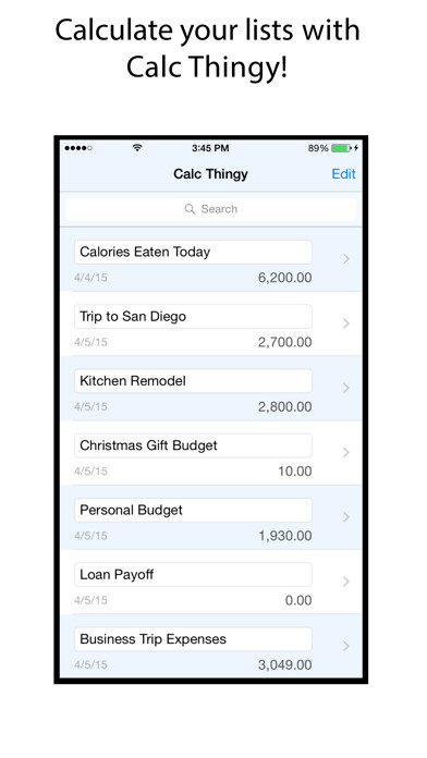 Emulate iPhone app Calc Thingy - Calculate your lists using MyAndroid Emulate iPhone app Calc Thingy - Calculate your lists using MyAndroid