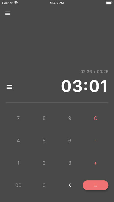 Emulate iPhone app Calculadora de horas using MyAndroid