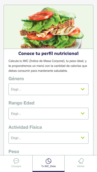Emulate iPhone app Calculadora de IMC Sodexo using MyAndroid Emulate iPhone app Calculadora de IMC Sodexo using MyAndroid