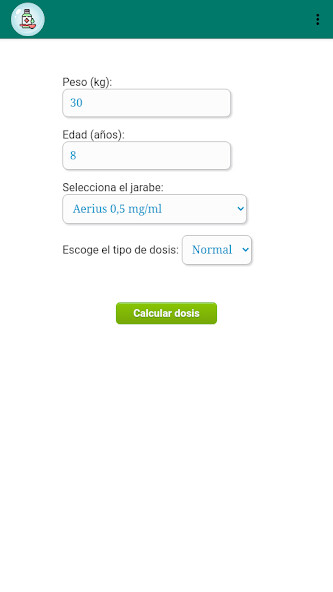 Emulate Calculadora dosis peditrica from MyAndroid or run Calculadora dosis peditrica using MyAndroid