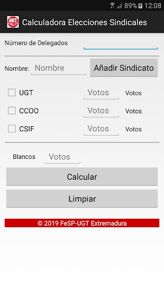 Run android online APK Calculadora Elecciones Sindicales from MyAndroid or emulate Calculadora Elecciones Sindicales using MyAndroid