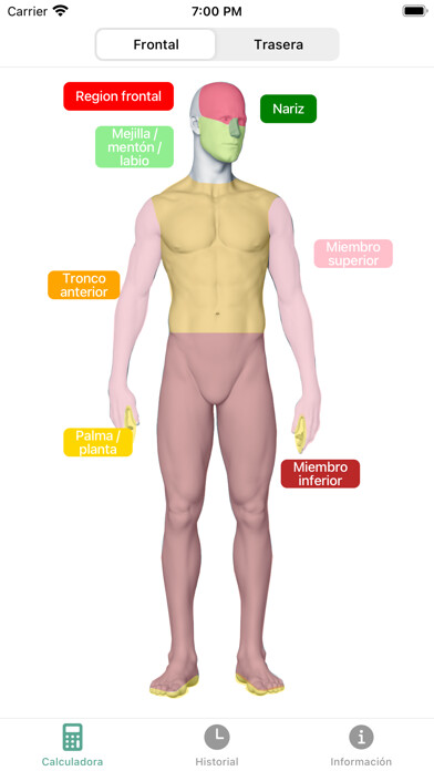 Emulate iPhone app Calculadora Quirúrgica using MyAndroid