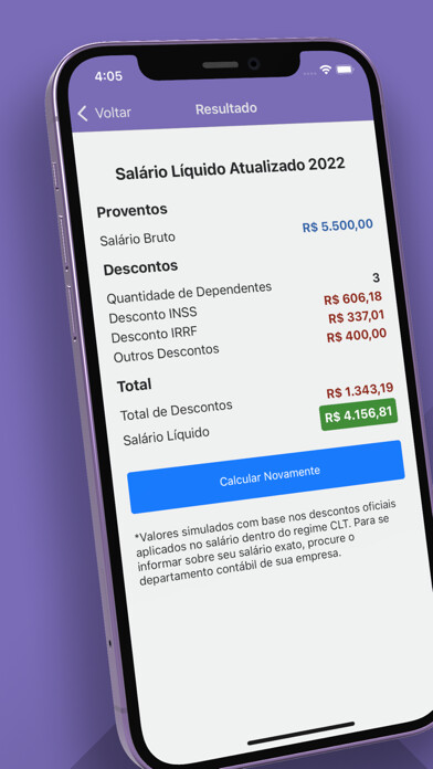 Emulate iPhone app Calculadora Salário Líquido BR using MyAndroid Emulate iPhone app Calculadora Salário Líquido BR using MyAndroid