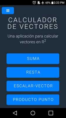 Emulate Android APK Calculador de Vectores Emulate Android APK Calculador de Vectores