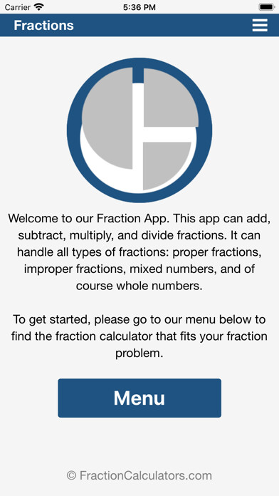 Emulate iPhone app Calculating Fractions using MyAndroid Emulate iPhone app Calculating Fractions using MyAndroid