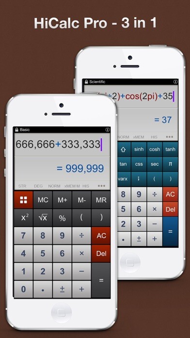 Emulate iPhone app Calculator 3 in 1 using MyAndroid